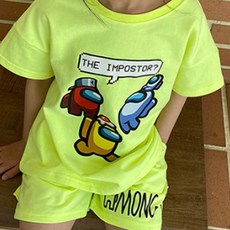 어몽어스 아동용 4부 팬츠 상하 바지세트 출산/유아동/유아동패션 반품 최저가 13,510원