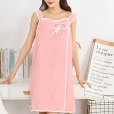 유엘 원피스 타월 샤워가운 소, 핑크나비, 1개 홈인테리어/수건/타월 반품 최저가 7,760원