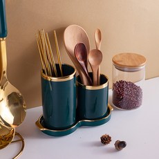 네이처타임즈 도자기 숟가락통, 에메랄드, 1세트 주방용품/수저통/수저받침 반품 최저가 15,350원