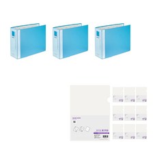 에코청운 에코 2공 파이프바인더 군 A4 6 x 7 cm 3p + 칼라칩 L홀더 투명 10p, 하늘(파이프바인더), 투명(L홀더), 1세트 문구/오피스/사무용품 전문관 반품 최저가 11,230원