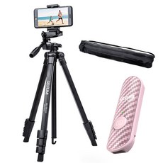 셀루미 최장 158cm 스마트폰 DSLR 삼각대 세트, SEL-TRD310(삼각대), SEL-ST200V(리모컨 핑크), 1개 가전디지털/휴대폰 액세서리 반품 최저가 32,190원