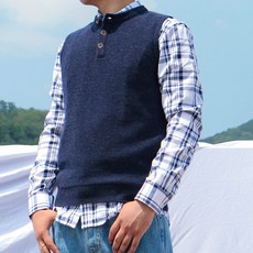 램스울 헨리넥 니트 조끼 패션의류/잡화/남녀 공용 의류 반품 최저가 4,640원