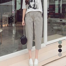 유니제이 여성용 코튼 밴딩 8부 배기팬츠 패션의류/잡화/여성패션 반품 최저가 12,610원