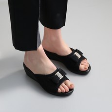 단골언니 여성용 글리터 리본 웨지굽 슈슈 슬리퍼 패션의류/잡화/여성패션 반품 최저가 15,040원