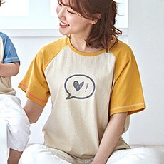 몽피마피 패밀리 하트 나그랑 반팔 티셔츠 패션의류/잡화/여성패션 반품 최저가 16,030원