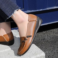 제이슈 여성용 천연양가죽 일상템 스티치 수제 단화 패션의류/잡화/여성패션 반품 최저가 43,480원