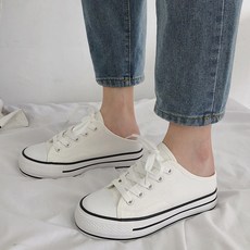 홀리버니 여성 캔버스 통굽 뮬 스니커즈 DA17508 3cm 패션의류/잡화/여성패션 반품 최저가 5,860원