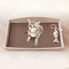 힐링타임 고양이 반하리 쇼파 카페트 스크래쳐 NH-2175, 베이지, 1개 반려동물용품/고양이 용품 반품 최저가 38,770원