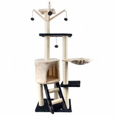 레나펫 RENA-03 캣타워, 블랙 + 베이지, 1개 반려동물용품/고양이 용품 반품 최저가 30,990원