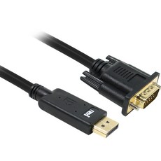 넥시 DP to VGA 변환 케이블 디스플레이 포트 RGB 1.8m, NX214-1, 1개 가전디지털/PC부품 반품 최저가 5,470원