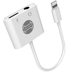 메니폭스 듀얼 헤드폰잭 어댑터 3.5mm + 8핀, 화이트, 1개, 125mm 가전디지털/휴대폰 액세서리 반품 최저가 12,210원