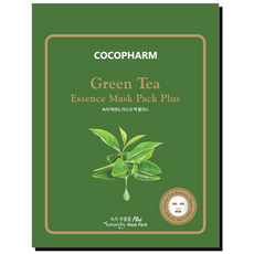 COCOPHARM 에센스 마스크팩 플러스 녹차 25g, 1개입, 50개 뷰티/스킨케어 반품 최저가 16,900원
