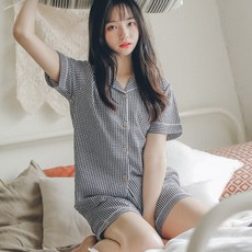 글램공감 커플용 냉감 지지미 스몰체크 반팔 파자마 상하의 세트 패션의류/잡화/속옷/잠옷 반품 최저가 10,330원