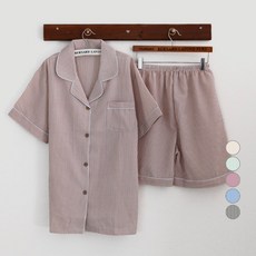 글램공감 커플용 냉감 지지미 줄무늬 반팔 파자마 상하의 세트 패션의류/잡화/속옷/잠옷 반품 최저가 10,010원