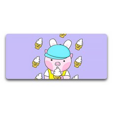 DM 알럽홈 캐릭터 마우스 장패드 40 x 90 x 3 cm, 아이스크림돼지3, 1개 가전디지털/게임 반품 최저가 10,800원