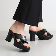 단골언니 여성용 쥬쥬 X스트랩 가보시 통굽 뮬 슬리퍼 패션의류/잡화/여성패션 반품 최저가 18,600원