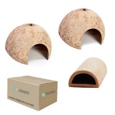 수아쿠아 반원형 코코넛 산란상 은신처 세트, 1세트 반려동물용품/관상어 용품 반품 최저가 10,720원