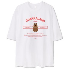 벤힛 남녀공용 쿼카랜드 오버핏 빅사이즈 통기성 반팔 티셔츠 패션의류/잡화/남녀 공용 의류 반품 최저가 10,360원