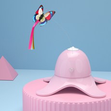 팔랑나비 움직이는 고양이 자동장난감, 핑크, 1개 반려동물용품/고양이 용품 반품 최저가 6,360원