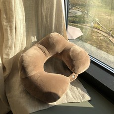 갓라이프 휴대용 기내용 에어펌프 목베개, 라이트브라운 패션의류/잡화/여성패션 반품 최저가 8,520원