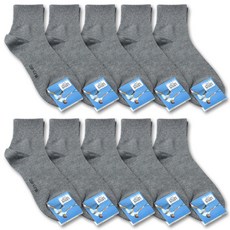 LOGIN 남성용 스포츠 중목 양말 10족, 차콜 패션의류/잡화/남성패션 반품 최저가 11,120원