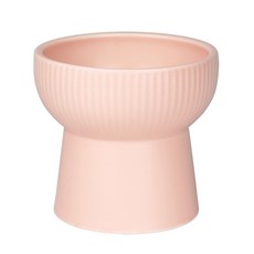 멍지 주름무늬 굽높은 도자기 식기 L, 소프트핑크, 1개 반려동물용품/강아지 용품 반품 최저가 9,140원
