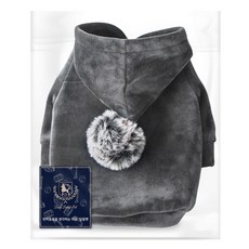 Aape 반려동물 극세사 방울 후드티셔츠, 챠콜, 1개 undefined/undefined 반품 최저가 5,100원