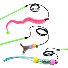 힐링타임 띵겨띵겨 캣닢 블링 줄낚시대 3종세트, 랜덤 발송, 1세트 반려동물용품/고양이 용품 반품 최저가 7,000원