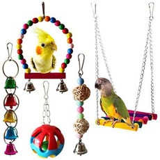 TP 앵무새 조류 놀이터 공 그네 종 사다리 5종 세트, 1세트 반려동물용품/소동물/가축용품 반품 최저가 14,580원