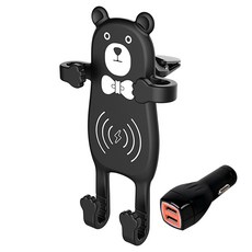 블랙라이노 아기곰돌이 맘무 차량용 고속 무선 충전기 BR-E02A + 충전소켓 POP80 랜덤발송, 블랙 가전디지털/차량용 디지털 반품 최저가 7,390원
