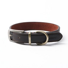 모즈펫 강아지 솔리드 수제 통가죽 목줄, 다크브라운, 1개 undefined/undefined 반품 최저가 8,950원