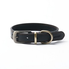 모즈펫 강아지 솔리드 수제 통가죽 목줄, 블랙, 1개 undefined/undefined 반품 최저가 18,350원