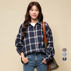 캐럿 여성 루즈핏 체크 플란넬 셔츠 패션의류/잡화/여성패션 반품 최저가 6,250원