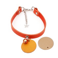 미소펫 레더큐티 반려동물 목걸이 + 이름표 아이보리 + 랜덤발송 + 방울 랜덤발송, 오렌지, 1개 undefined/undefined 반품 최저가 13,810원