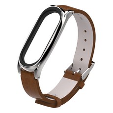 구디푸디 샤오미 미밴드3/4/5/6 인조가죽 플러스 스트랩, 1개, 실버 + 브라운 가전디지털/스마트워치/밴드 반품 최저가 7,110원