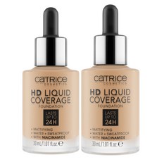 캐트리스 HD 리퀴드 커버리지 파운데이션 듀오 30ml, 032호 누드 베이지, 2개 뷰티/메이크업 반품 최저가 19,000원