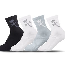까스텔바작 쿠션 압박 중목양말 CSW-02, 블랙 + 화이트 + 그레이, 4개 패션의류/잡화/남성패션 반품 최저가 12,630원