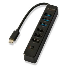 이탑 7 in 1 C타입 3.1 유전원 7포트 USB허브 TU-338, 블랙, 1개 가전디지털/PC부품 반품 최저가 6,960원