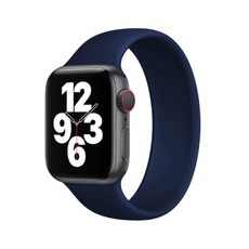 하마테 애플워치 1/2/3/4/5/6/SE 실리콘 솔로 루프 밴드 38/40mm L, 네이비 가전디지털/스마트워치/밴드 반품 최저가 5,080원