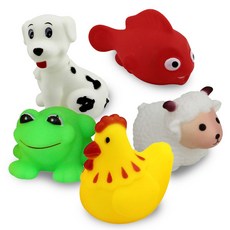 딩동펫 반려동물 산골짜기 친구들 라텍스 장난감 5종 세트, 꼬꼬닭 + 강아지 + 양 + 개구리 + 물고기, 1세트 반려동물용품/강아지 용품 반품 최저가 4,720원