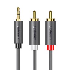 유그린 고급형 3.5mm 스테레오 to 2 RCA 케이블 1m, 1개 가전디지털/TV/영상가전 반품 최저가 6,380원