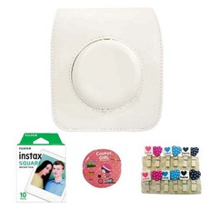 CAIUL 인스탁스 스퀘어 카메라 SQ10 전용가방 화이트 + 스퀘어필름 10p + 손거울 랜덤 발송 + 하트 나무데코, 1세트 가전디지털/카메라 반품 최저가 7,200원