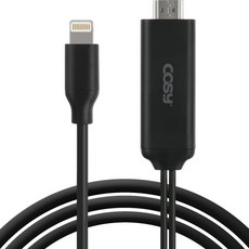 코시 애플 8핀 미러링 HDMI케이블 2m CK3401iP, 블랙, 1개 가전디지털/휴대폰 액세서리 반품 최저가 13,870원