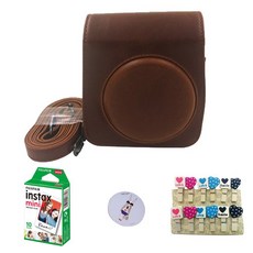 CAIUL 인스탁스 미니70 카메라 전용가방 브라운 + 손거울 랜덤 발송 + 하트나무 데코, 1세트 가전디지털/카메라 반품 최저가 13,410원