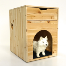 라뜰리에드보아 걍협탁 원목 강아지집 겸 침대협탁 하드하우스, 혼합 색상, 1개 반려동물용품/강아지 용품 반품 최저가 134,670원