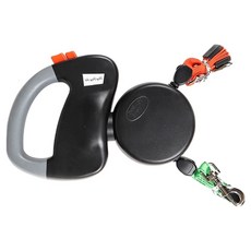 딩동펫 반려동물 듀얼 자동 리드줄, 블랙, 1개 반려동물용품/펫티켓 산책용품 반품 최저가 23,870원