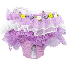 제제펫 애완동물 프릴 레이스 위생팬티 끈포함 Y405PDHP013, 소형, 1개 반려동물용품/펫티켓 산책용품 반품 최저가 8,100원