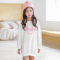 키즈레시피 아동용 스마일 입체자수 롱 맨투맨 패션의류/잡화/유아동패션 반품 최저가 8,610원