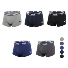 푸마바디웨어 남성용 면스판 드로즈 팬티 5종 세트 패션의류/잡화/속옷/잠옷 반품 최저가 35,900원