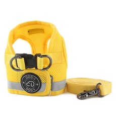 도그아이 강아지 리플렉션 하네스 + 리드줄, 옐로우, 1세트 반려동물용품/펫티켓 산책용품 반품 최저가 7,620원